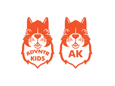 Advntr Kids apparel branding kids logo mascot outdoors squirrel