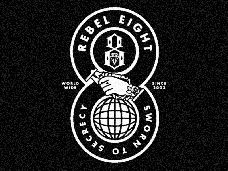 Sworn To Secrecy business tattoo world wide globe masonic handshake deal hand skeleton badge secret society