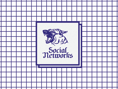 Social Networks beware blackletter dog german internet lo fi media network rabid shepherd social