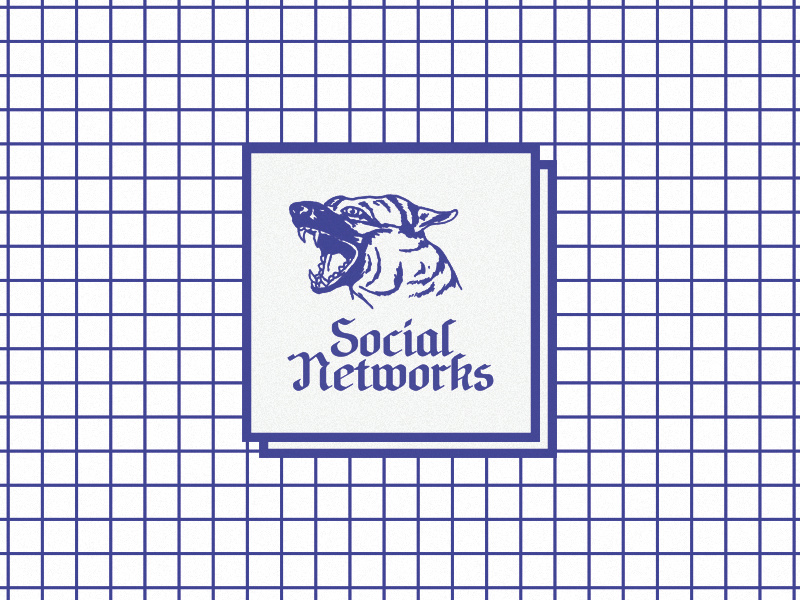 Social Networks lo-fi blackletter shepherd german rabid dog network media social internet beware
