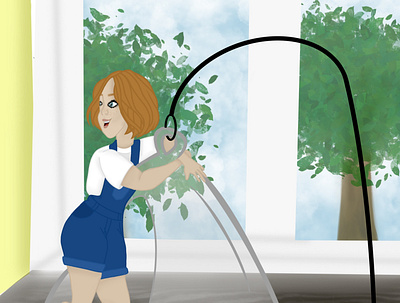 Terrarium Girl art digital art illustration