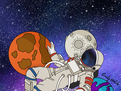 Space Man art digital art illustration