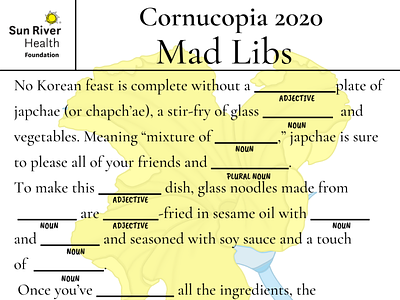 Cornucopia Mad Libs Template