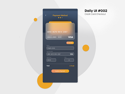 DailyUI #002 - Credit Card Checkout adobe xd app dailyui design graphic design illustration interface ui ux