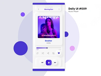 DailyUI #009 - Music Player adobe xd blue dailyui design graphic design music musicplayer purple ui userinterface ux