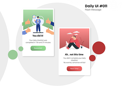 DailyUI #011 - Flash Message adobe xd adobexd dailyui design graphic design illustration ui userexperience userinterface ux