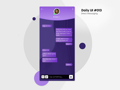 DailyUI #013 - Direct Messaging adobe xd dailyui design graphic design illustration logo ui uiux ux