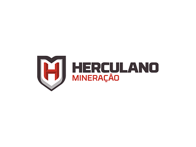 Herculano Mineração brand h hm logo m mh monogram shield