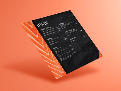 Japanese food restaurant menu