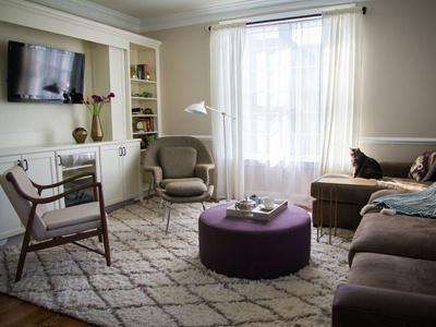 Scarsdale Family Room family room interior design midcentury new york residential