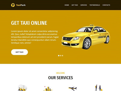 Taxi-cab website html css landingpage salespage sqeezepage