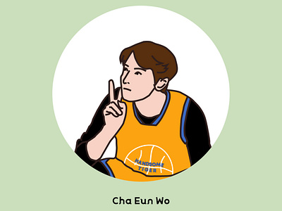 Cha Eun Wo - Simple Vector Avatar #4 adobe ilustrator art cha eun wo graphic design illustration korean vector