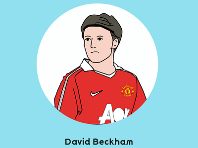David Beckham - Simple Vector Avatar [Football Edition] adobe ilustrator art david beckham football graphic design illustration manchester united vector