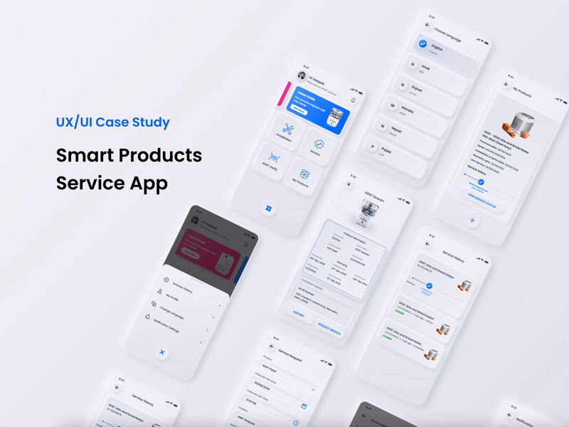 Smart Products Service App - Neomorphism