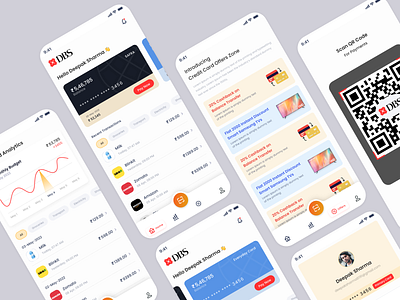 Credit Card Finance Mobile App bank banking banking app finance finance app fintech fintech app investment loan minimal mobile app mobile design modern ui stocks ui ux