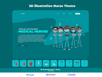3D Nurse Illustration professional