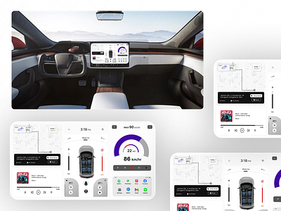 Car Infotainment System cardesign carinfotainment carinterior ui uidesign