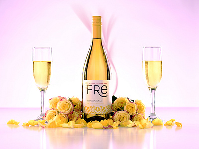 Product Photography - 
Fre Wines: Non-Alcoholic Chardonnay