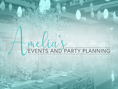 Amelia's Events and Party Planning Logotype