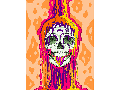 Skull#3 acid acid skull design digital art pro create skull watercolor portrait