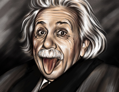 Einstein artist digital art digital artist digital painting digital portrait einstein illustration portrait