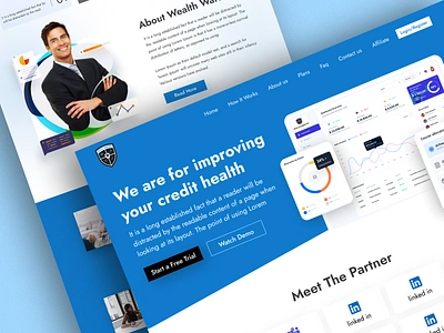 Credit Repair Website with Landing page branding design figma internet invision ui