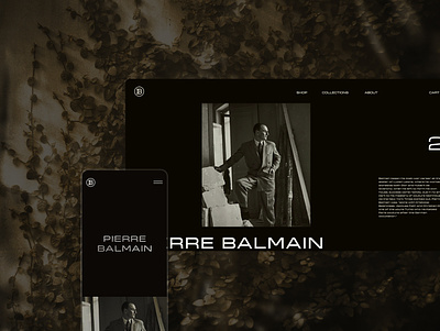 BALMAIN, Pierre Balmain brand branding concept design desktop fashion graphicdesign grid minimal mobile photography project typography ui web website