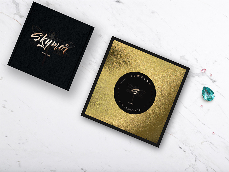 SKYMOR JEWELRY BRANDING jewelry print identity brand branding lettering graphicdesign logo design