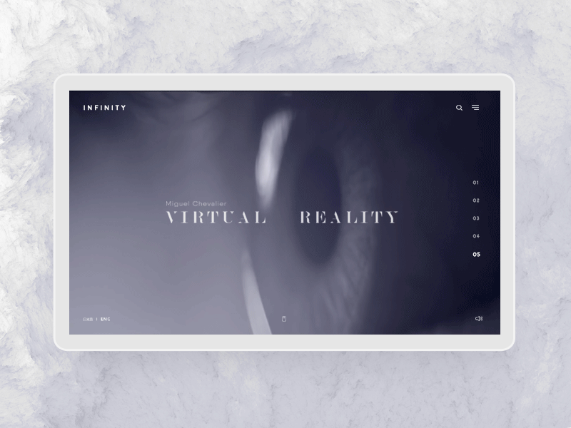 INFINITY #1 aep aftereffects animation art desktop gallery ui website