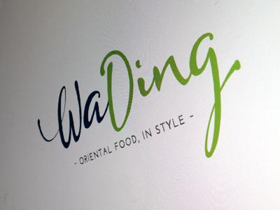 WaDing - Chinese Supermarket Logo custom-type hand writing hand-lettered logo supermarket