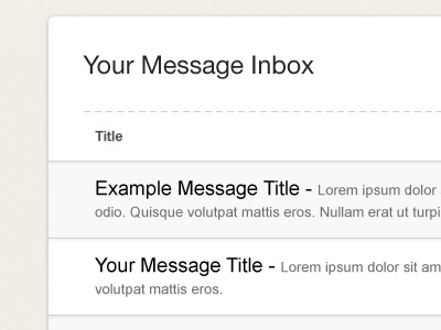 Mailzappa Inbox admin inbox mail table ui ux