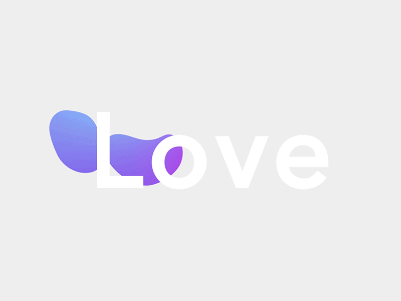 Love blob blob animation gradient liquid love organic form type