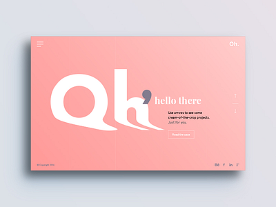 Type & color arrows color colour homepage launch page text type typography ui web