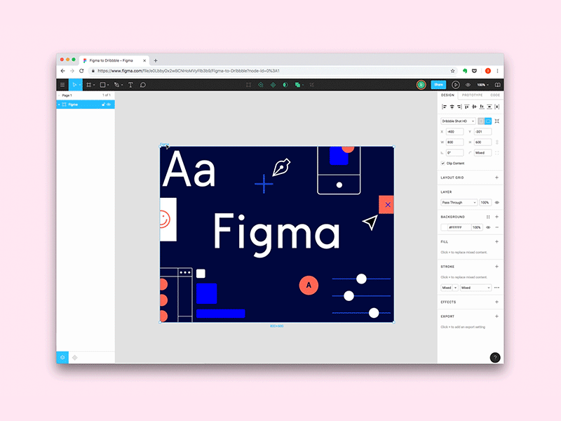 Figma integration with Dribbble