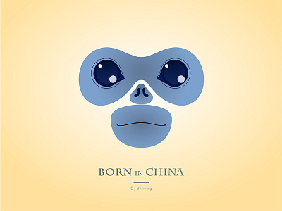 Born in China-Monkey animal illustration monkey vector