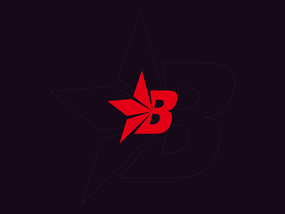 Letter B Logo Concept with Star letter b logo concept with star simple star