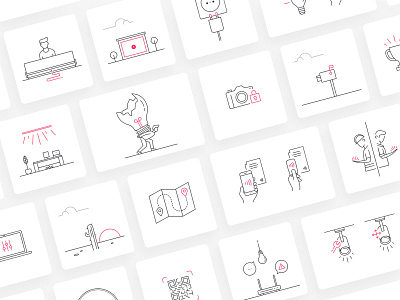 Interact — Illustrations design system empty state illustration illustrations interaction lineart signify