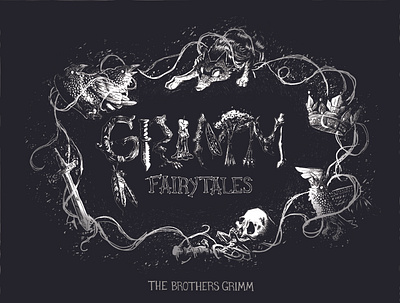 Grimm Fairytales book cover branding design digital art graphic design illustration illustrator logo typography