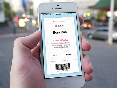 Meetup Ticket dribble ios iphone meet mobile ticket up