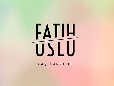 Fatihuslu Hair Design coiffeur coiffour design hair hair logo logo logotype salon scissors typography