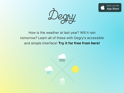 Degry - Weather forecast application [w/ free promo codes] app store application download forecast free hava durumu hybrid ionic ionicframework mobile weather