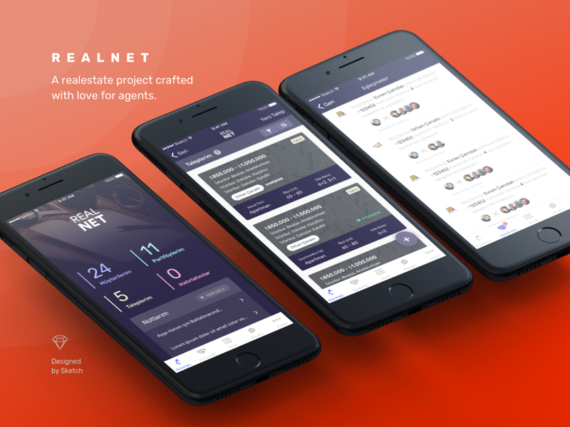 Mobile realestate app agent agents mobile ui kit realestate