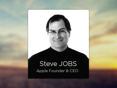 People Widget / Steve Jobs apple box design jobs people person profile steve steve jobs user widget
