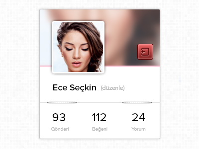 Profile Widget avatar blur effect gender logout pic picture profile profile widget resim user widget