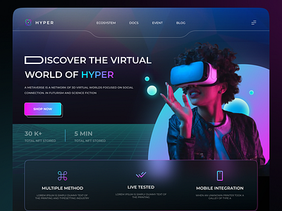 Metaverse Landing Page Web Ui