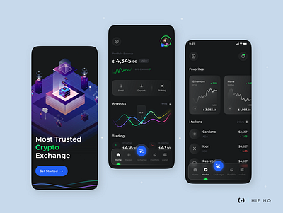 Crypto Exchange Platform app bank bitcoin blockchain crypto exchange crypto wallet cryptoart darkmode design eth invest minimal money nft nft art payment ui ui design uiux wallet