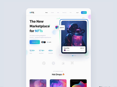 NFT Marketplace Web Design animation app art bitcoin blockchain crypto exchange crypto wallet cryptoart design illustration logo marketplace motion graphics nft nft art nft marketplace ui ui design uiux web ui