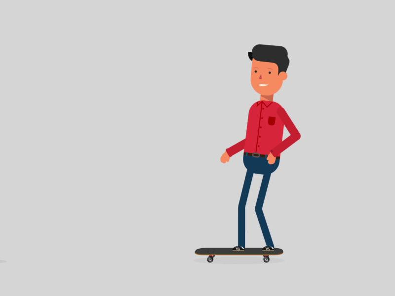 Go Skateboarding Day 2d animation heelflip loop skateboard