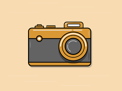 Camera illustration art clean colors design flat illustration ui vector