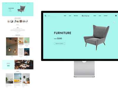 Furniture Website Design css design graphic design html illustration ui ux vector